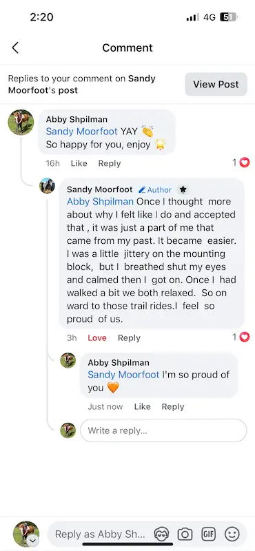 Sandy Moorfoot testimonial 2